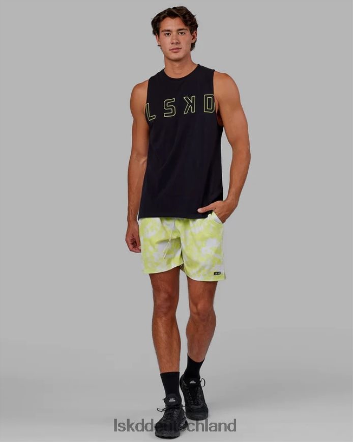 Männer LSKD Erweitern Sie das flxcotton Training Fit Tank – Schwarz-Zitrusgrün Bekleidung VD2NLV1007