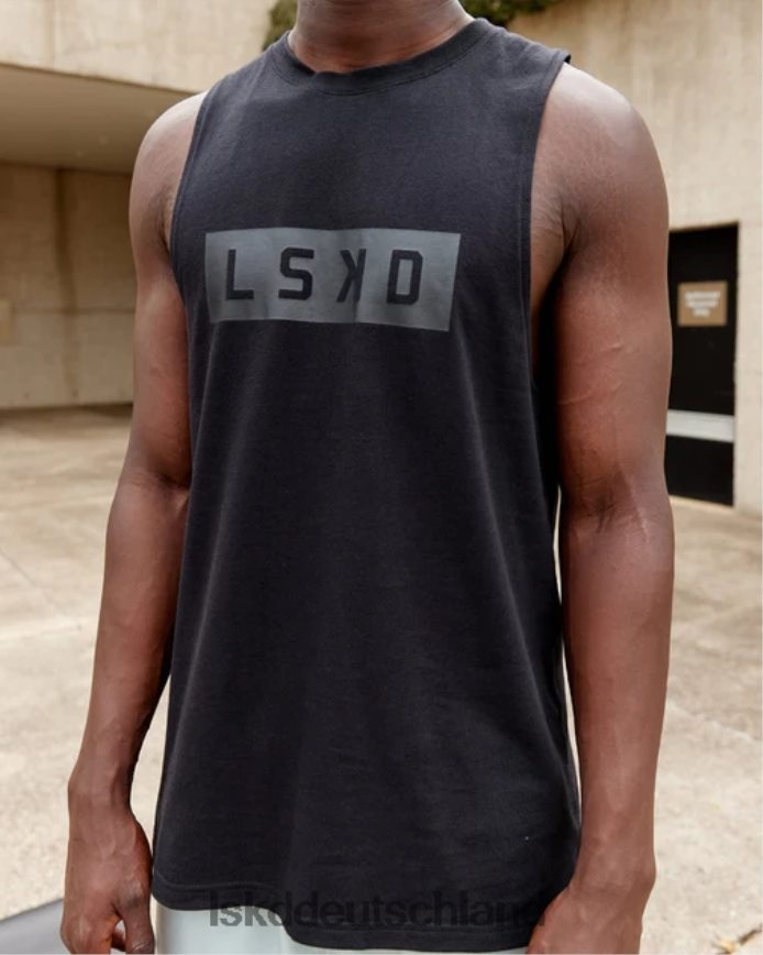 Männer LSKD Kraft-Flxdry-Training-Fit-Performance-Tanktop – Schwarz Bekleidung VD2NLV1002