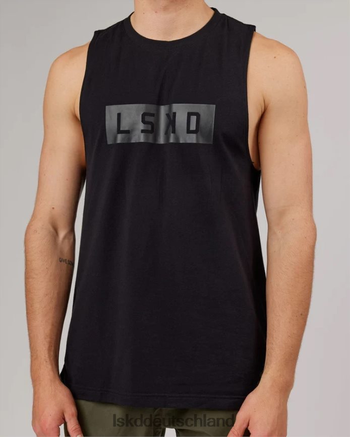 Männer LSKD Kraft-Flxdry-Training-Fit-Performance-Tanktop – Schwarz Bekleidung VD2NLV1002