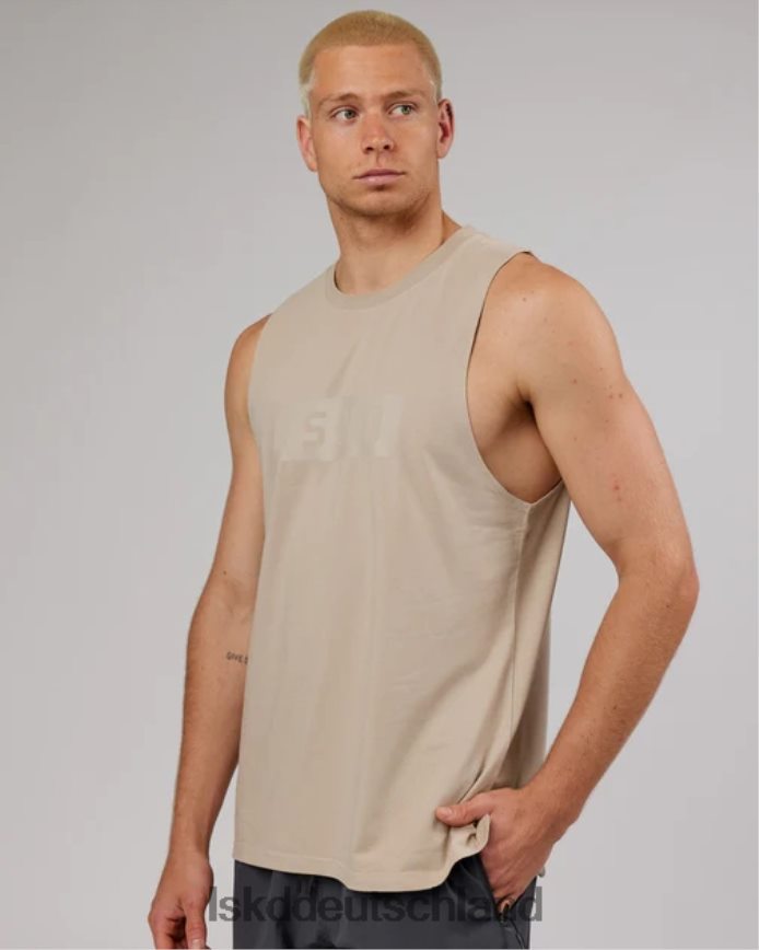 Männer LSKD Kraft-Flxdry-Training-Fit-Performance-Tanktop – Taupe Bekleidung VD2NLV1027