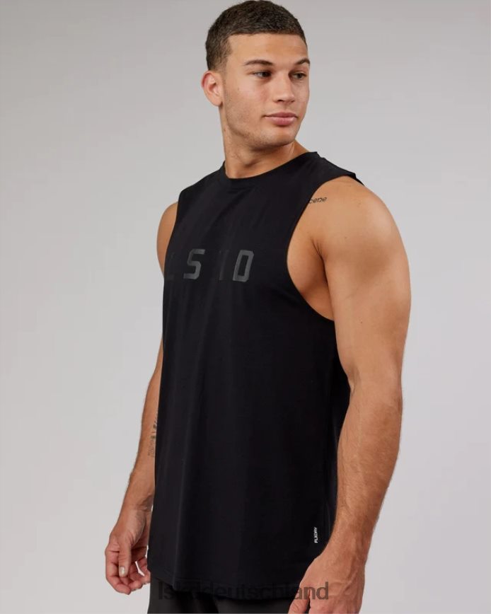 Männer LSKD Power Flxdry Training Fit Tank – Schwarz-Schwarz Bekleidung VD2NLV997