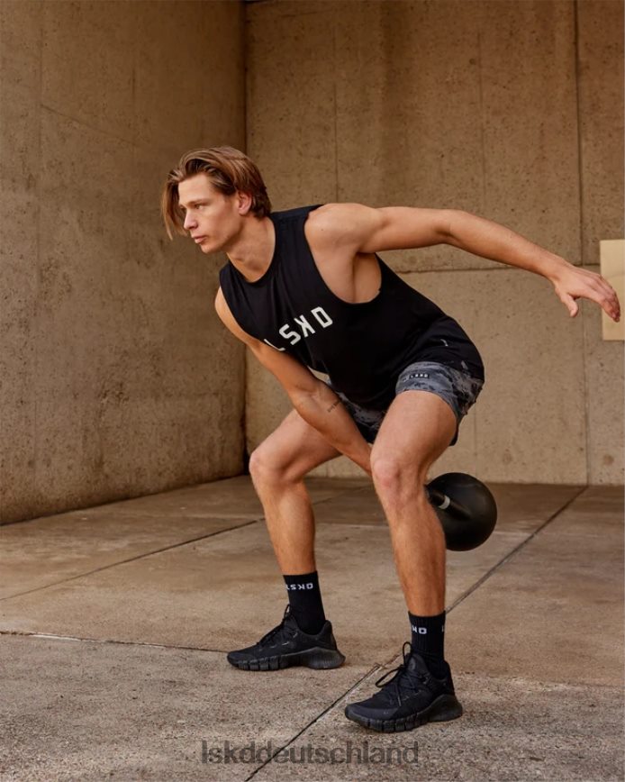 Männer LSKD Power Flxdry Training Fit Tank – Schwarz-Weiß Bekleidung VD2NLV1023