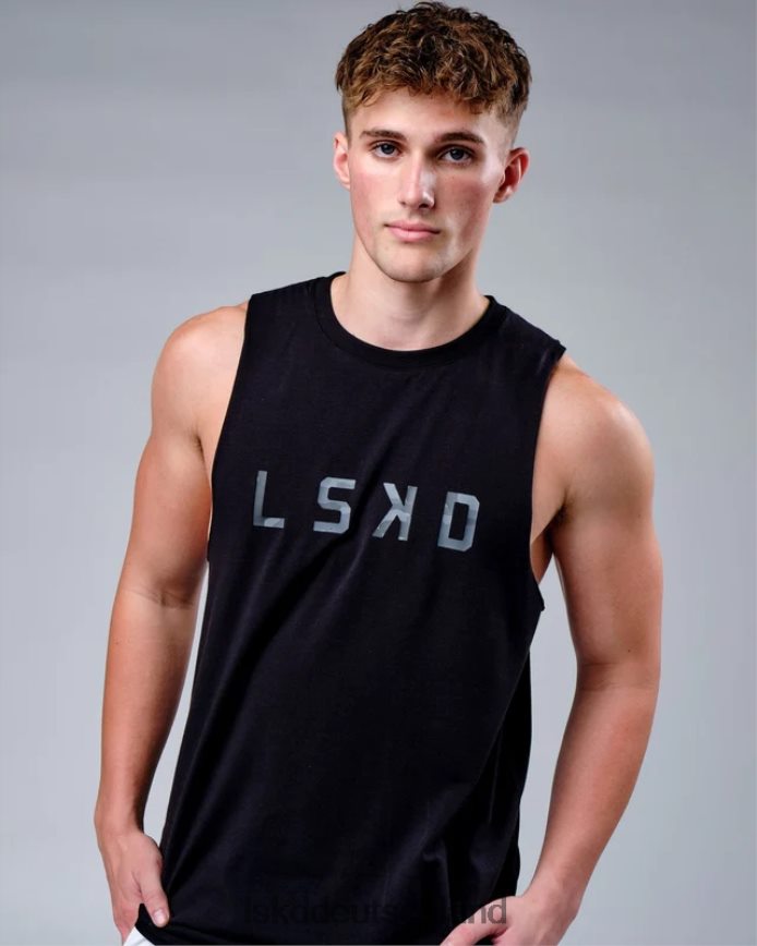 Männer LSKD Rep FLXCotton Training Fit Tank – Schwarz-Schwarz-Camouflage Bekleidung VD2NLV1017