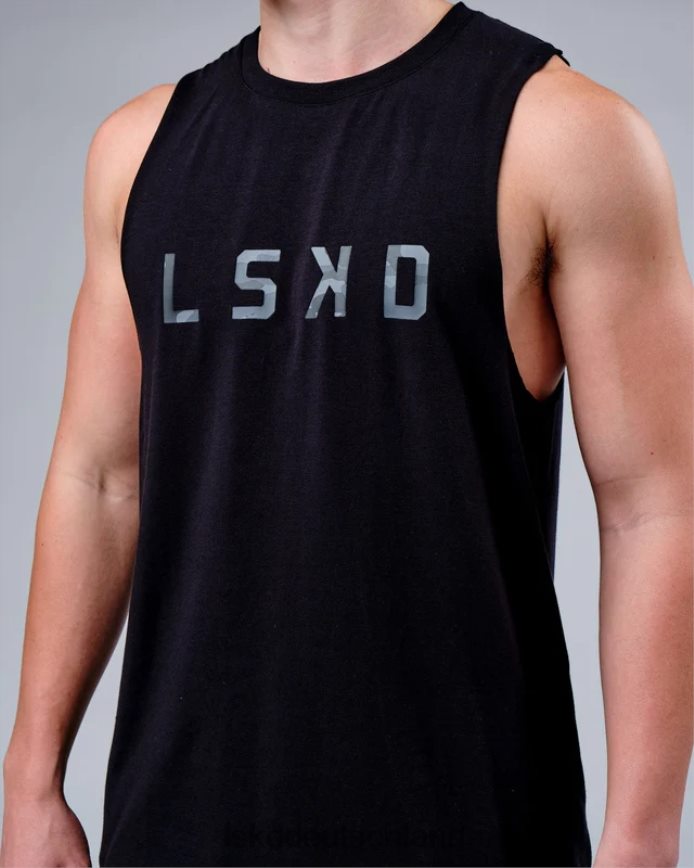 Männer LSKD Rep FLXCotton Training Fit Tank – Schwarz-Schwarz-Camouflage Bekleidung VD2NLV1017