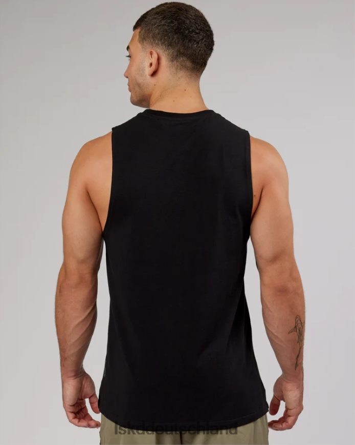 Männer LSKD Strength flxcotton Training Fit Tank – Schwarz-Weiß Bekleidung VD2NLV994