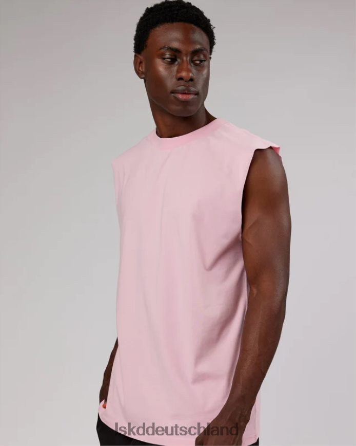 Männer LSKD Übergroßes Tanktop aus ltrd flxcotton – gebleichtes Mauve Bekleidung VD2NLV1018