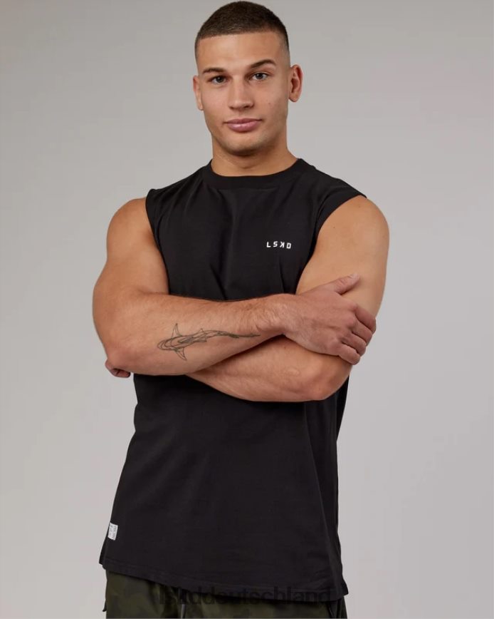 Männer LSKD vs5 flxcotton Tank-Oversize – Schwarz Bekleidung VD2NLV1012