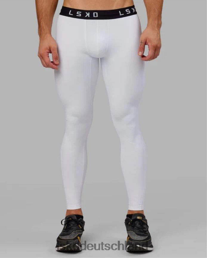 Männer LSKD Führen Sie eine enge Hose in voller Länge durch – weiß Bekleidung VD2NLV1149