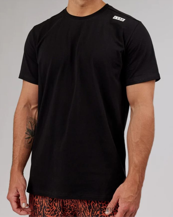 Männer LSKD Athlet flxcotton T-Shirt – schwarz Bekleidung VD2NLV954