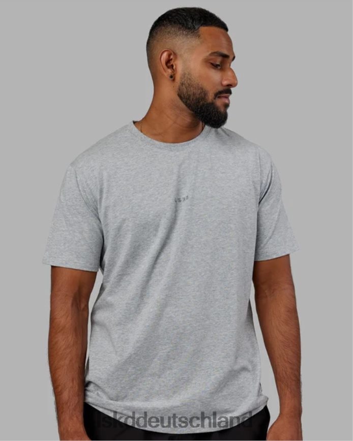 Männer LSKD Base flxcotton T-Shirt – Hellgrau meliert Bekleidung VD2NLV928