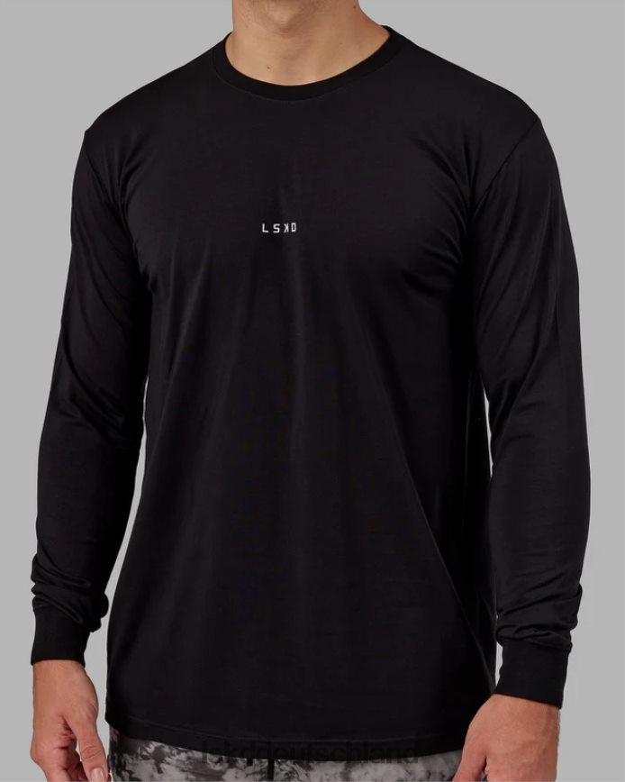 Männer LSKD Base flxcotton ls tee – schwarz Bekleidung VD2NLV951