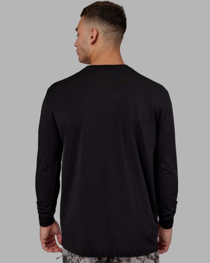 Männer LSKD Base flxcotton ls tee – schwarz Bekleidung VD2NLV951