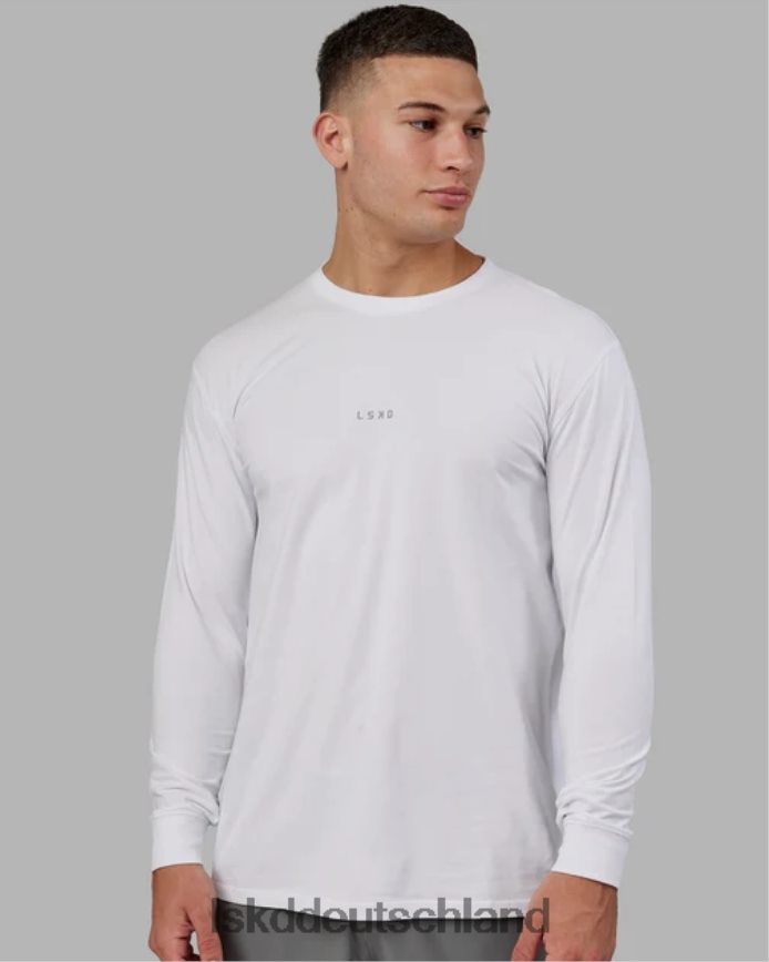 Männer LSKD Base flxcotton ls tee – weiß Bekleidung VD2NLV937