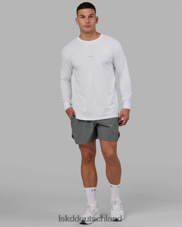 Männer LSKD Base flxcotton ls tee – weiß Bekleidung VD2NLV937