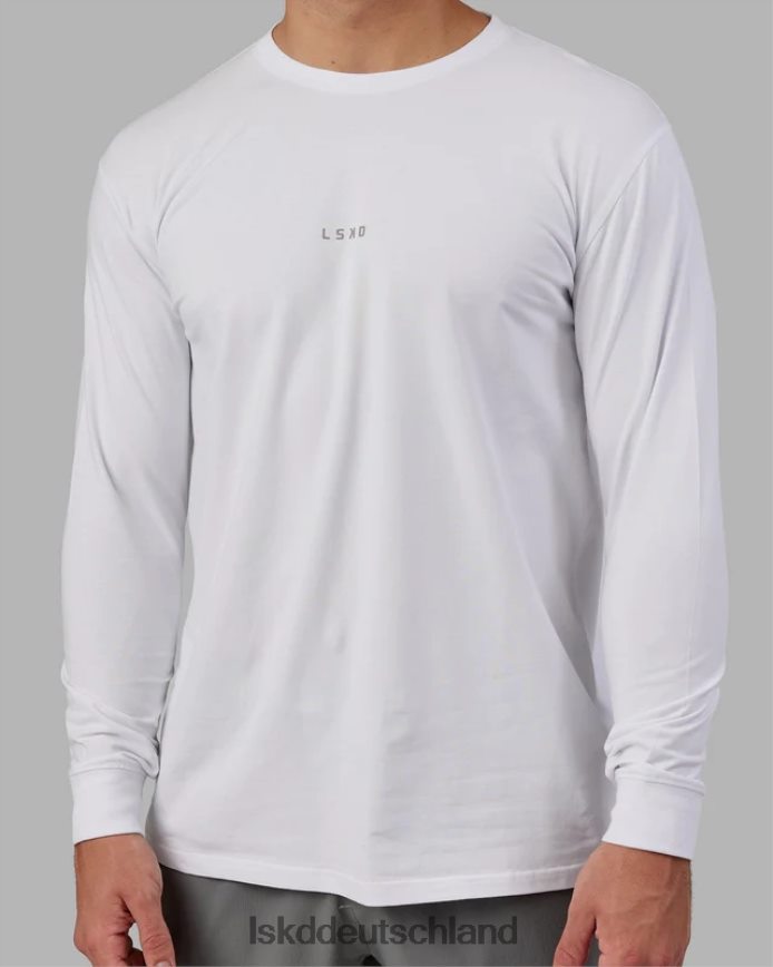 Männer LSKD Base flxcotton ls tee – weiß Bekleidung VD2NLV937