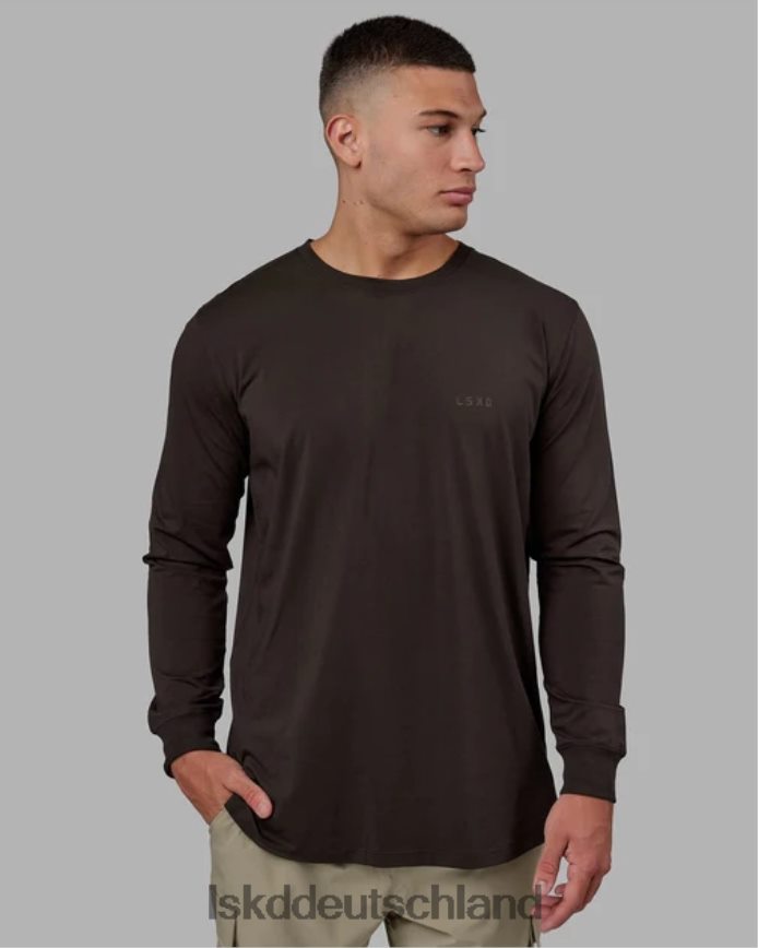 Männer LSKD Deluxe Pimaflx LS-T-Shirt – dunkler Walnuss Bekleidung VD2NLV953