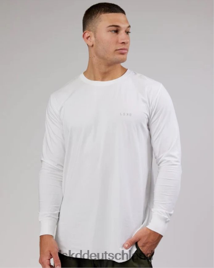 Männer LSKD Deluxe Pimaflx LS-T-Shirt – weiß Bekleidung VD2NLV968