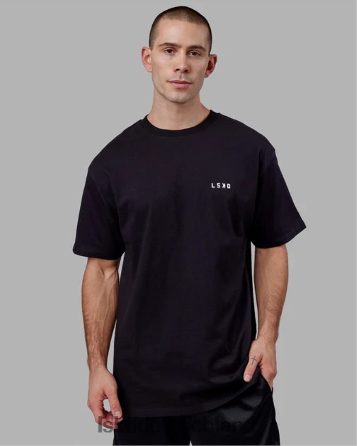 Männer LSKD Endeavor Heavyweight Longline-T-Shirt in Übergröße – Schwarz Bekleidung VD2NLV935