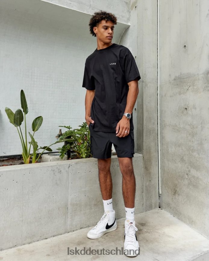 Männer LSKD Endeavor Heavyweight Longline-T-Shirt in Übergröße – Schwarz Bekleidung VD2NLV935