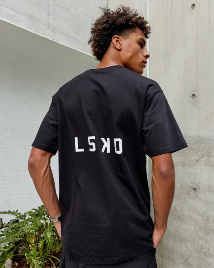 Männer LSKD Endeavor Heavyweight Longline-T-Shirt in Übergröße – Schwarz Bekleidung VD2NLV935