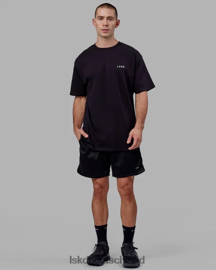 Männer LSKD Endeavor Heavyweight Longline-T-Shirt in Übergröße – Schwarz Bekleidung VD2NLV935