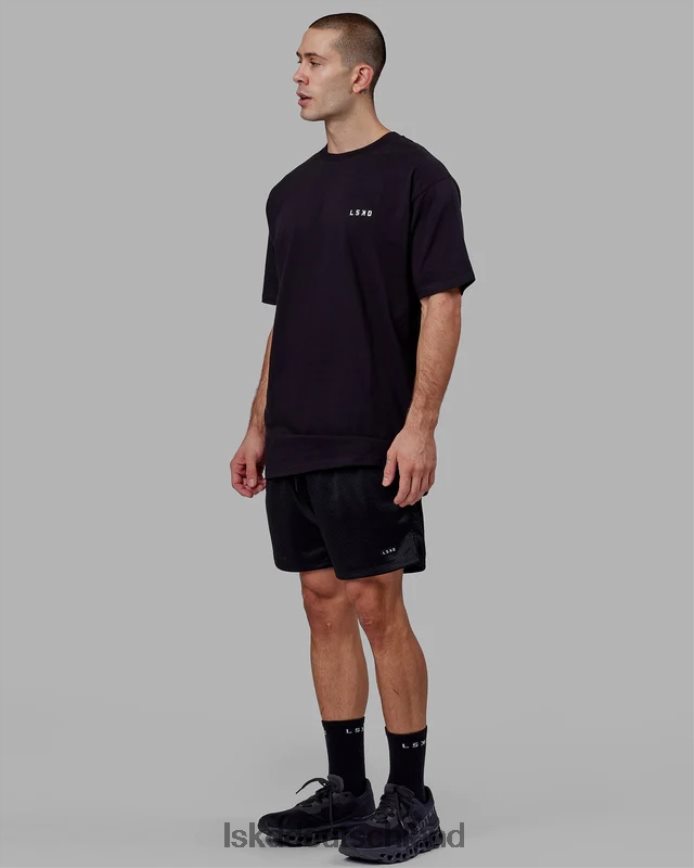 Männer LSKD Endeavor Heavyweight Longline-T-Shirt in Übergröße – Schwarz Bekleidung VD2NLV935