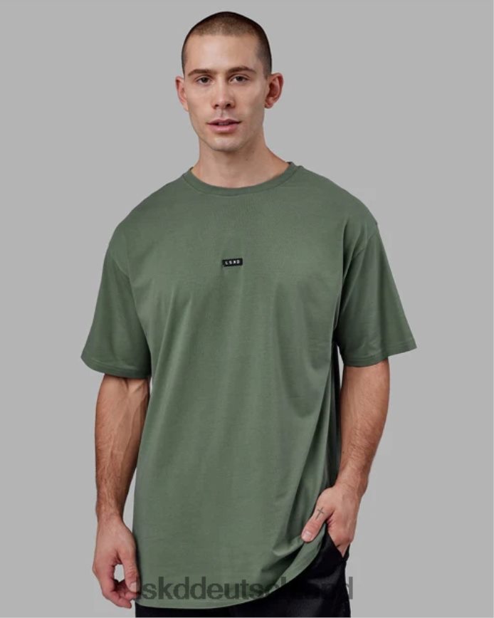 Männer LSKD Grundlegendes FLXCotton-T-Shirt in Übergröße – dunkler Wald Bekleidung VD2NLV246