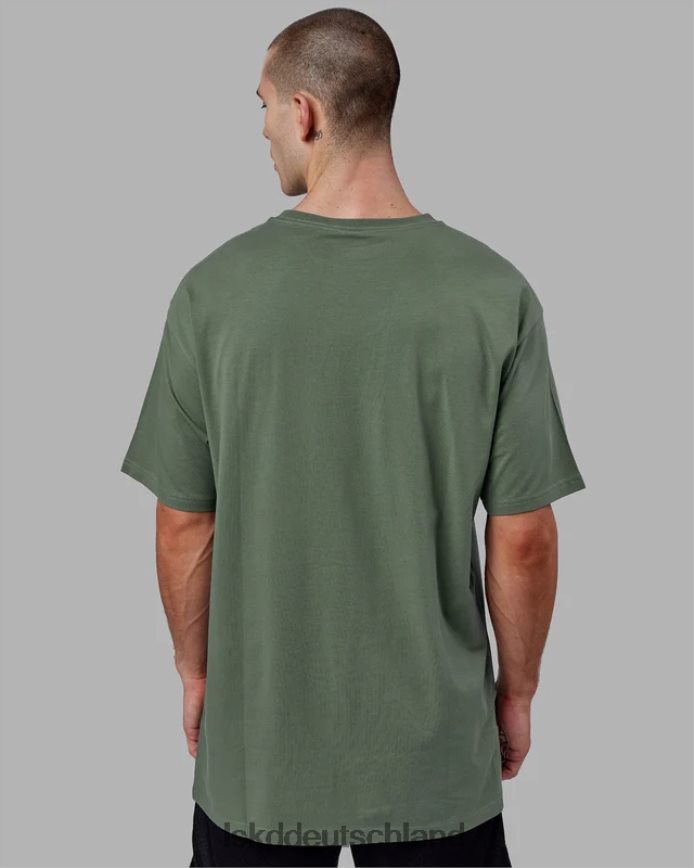 Männer LSKD Grundlegendes FLXCotton-T-Shirt in Übergröße – dunkler Wald Bekleidung VD2NLV246