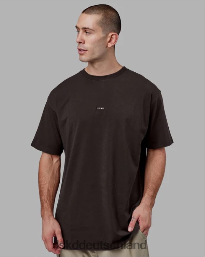 Männer LSKD Grundlegendes FLXCotton-T-Shirt in Übergröße – dunkler Walnuss Bekleidung VD2NLV244