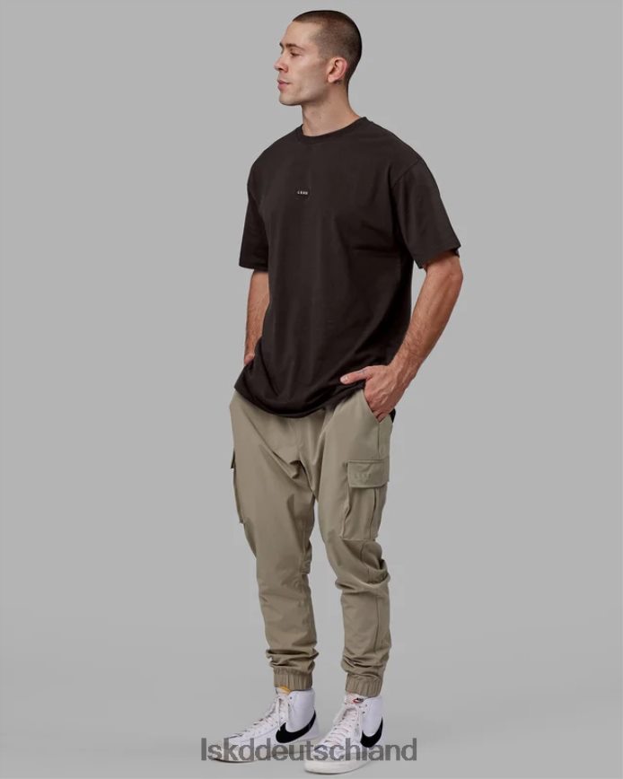 Männer LSKD Grundlegendes FLXCotton-T-Shirt in Übergröße – dunkler Walnuss Bekleidung VD2NLV244