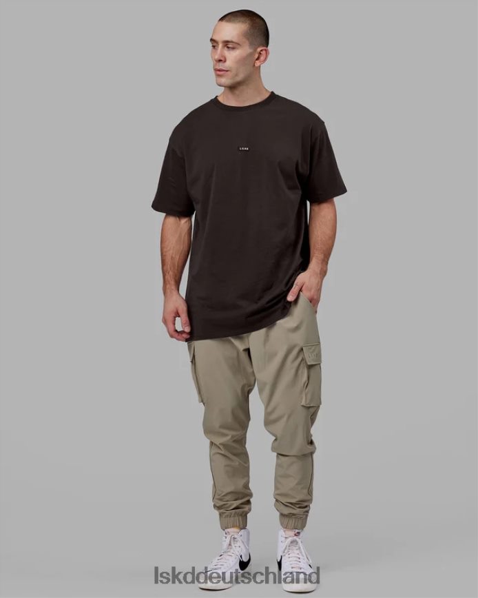 Männer LSKD Grundlegendes FLXCotton-T-Shirt in Übergröße – dunkler Walnuss Bekleidung VD2NLV244