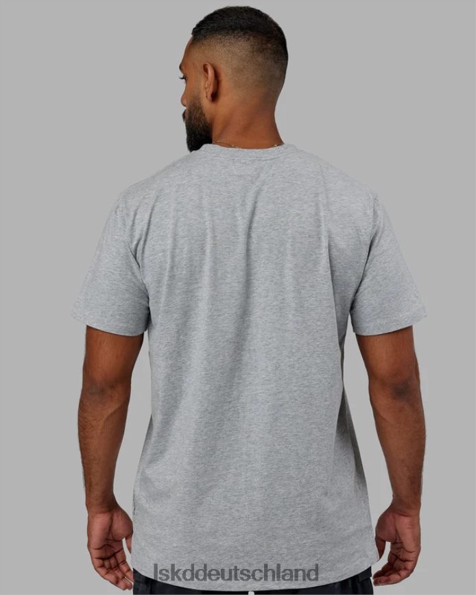 Männer LSKD Kraftvolles T-Shirt aus flxBaumwolle – hellgrau meliert Bekleidung VD2NLV927