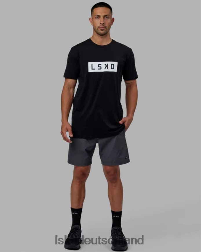 Männer LSKD Kraftvolles T-Shirt aus flxBaumwolle – schwarz-weiß Bekleidung VD2NLV922