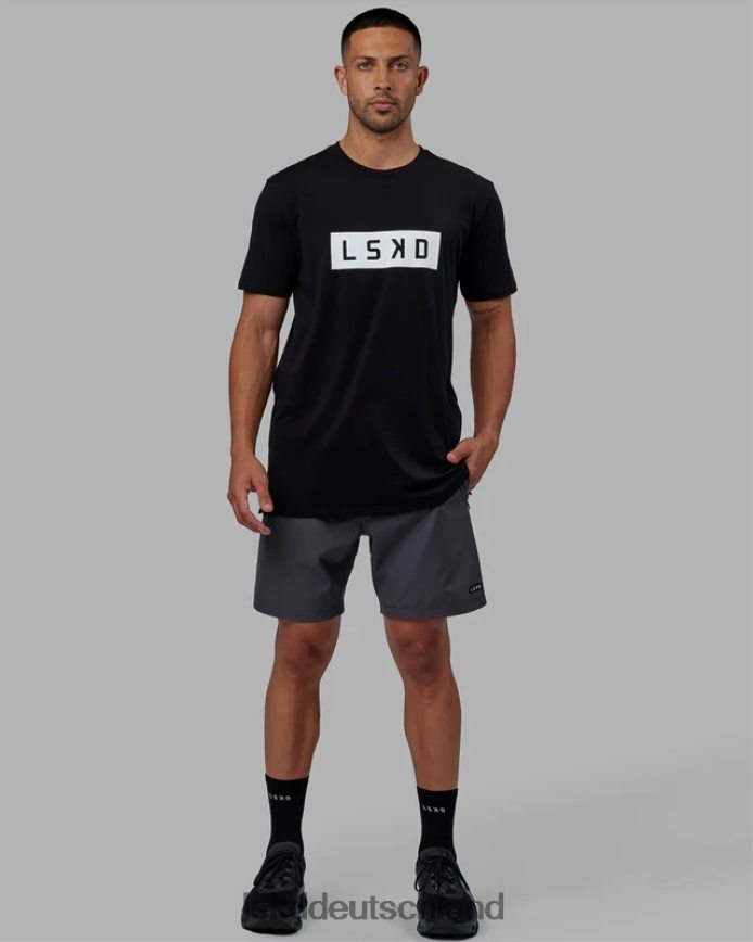 Männer LSKD Kraftvolles T-Shirt aus flxBaumwolle – schwarz-weiß Bekleidung VD2NLV922