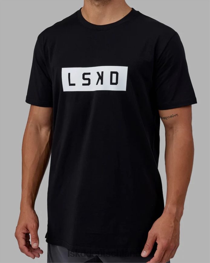 Männer LSKD Kraftvolles T-Shirt aus flxBaumwolle – schwarz-weiß Bekleidung VD2NLV922
