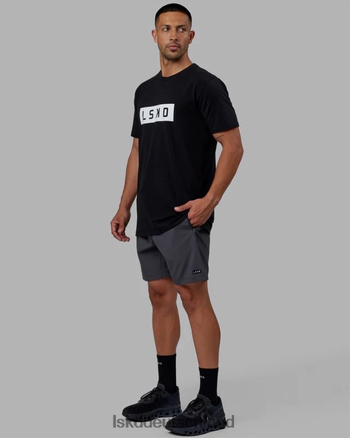 Männer LSKD Kraftvolles T-Shirt aus flxBaumwolle – schwarz-weiß Bekleidung VD2NLV922