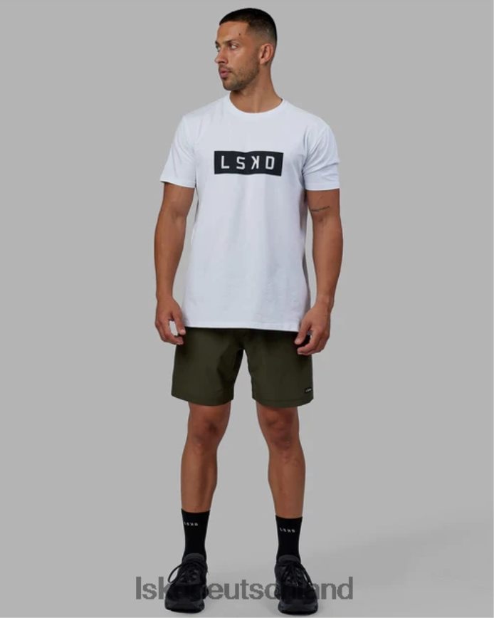 Männer LSKD Kraftvolles T-Shirt aus flxBaumwolle – weiß-schwarz Bekleidung VD2NLV944