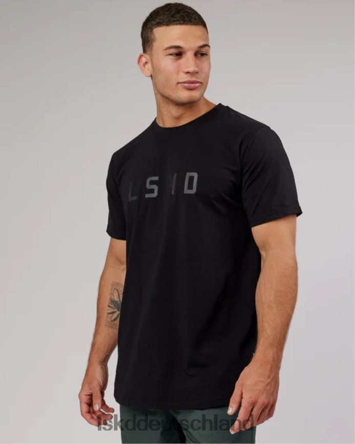 Männer LSKD Power Flxdry T-Shirt – Schwarz-Schwarz Bekleidung VD2NLV939