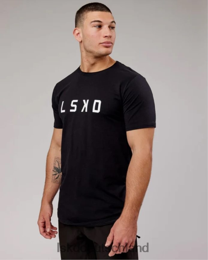 Männer LSKD Power Flxdry T-Shirt – schwarz-weiß Bekleidung VD2NLV930