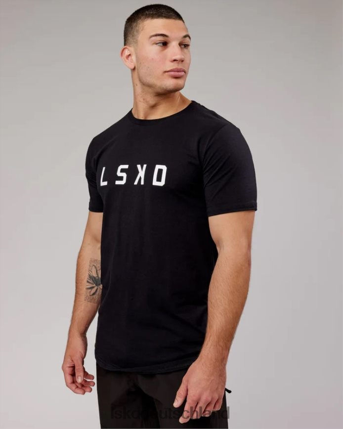 Männer LSKD Power Flxdry T-Shirt – schwarz-weiß Bekleidung VD2NLV930