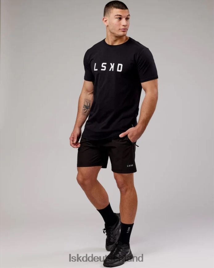 Männer LSKD Power Flxdry T-Shirt – schwarz-weiß Bekleidung VD2NLV930