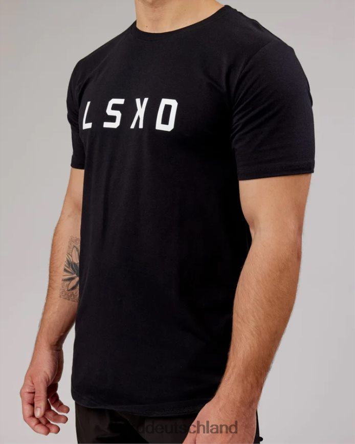 Männer LSKD Power Flxdry T-Shirt – schwarz-weiß Bekleidung VD2NLV930