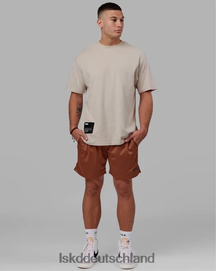 Männer LSKD R&D-Schwergewichts-Oversize-T-Shirt – Schieferbeige Bekleidung VD2NLV958