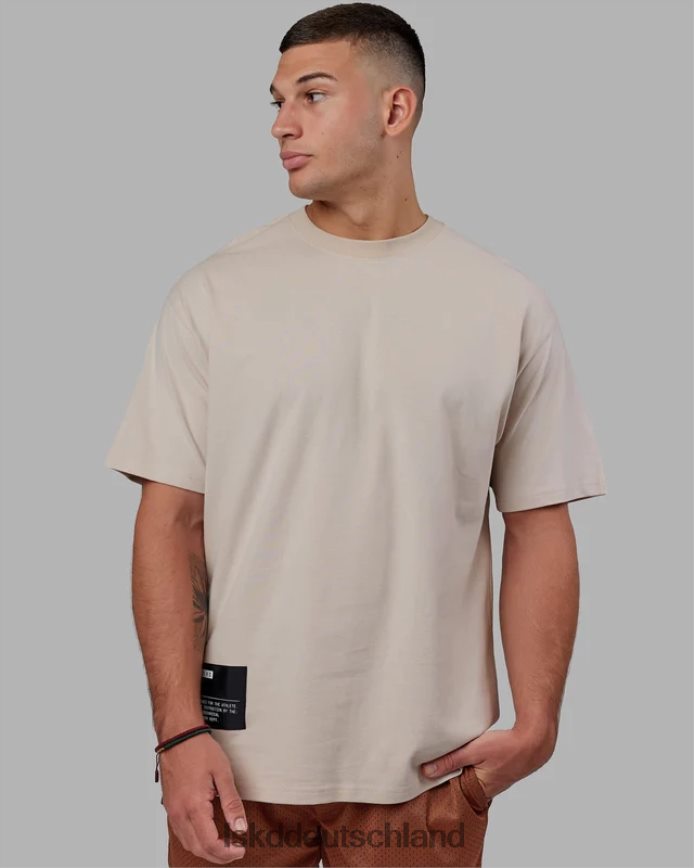 Männer LSKD R&D-Schwergewichts-Oversize-T-Shirt – Schieferbeige Bekleidung VD2NLV958