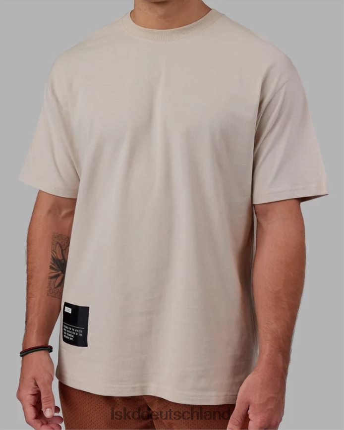 Männer LSKD R&D-Schwergewichts-Oversize-T-Shirt – Schieferbeige Bekleidung VD2NLV958