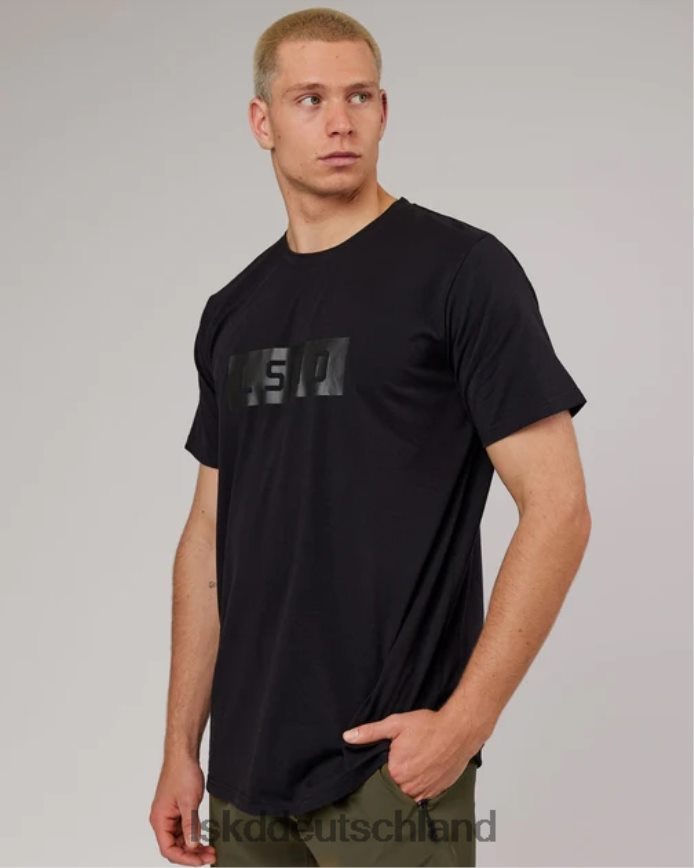 Männer LSKD Strength Flxdry Performance T-Shirt – Schwarz-Schwarz Bekleidung VD2NLV952