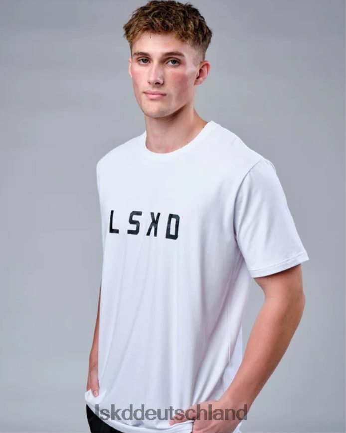 Männer LSKD T-Shirt aus Rep-Flx-Baumwolle – weiß-schwarzes Tarnmuster Bekleidung VD2NLV978