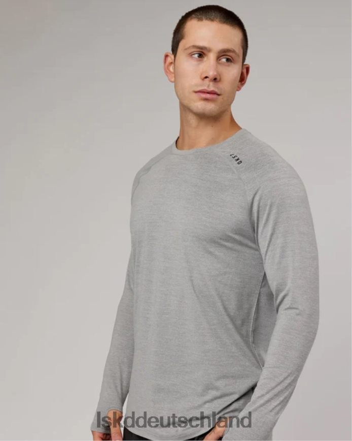 Männer LSKD perform vapourflx ls tee – lt grey marl Bekleidung VD2NLV936