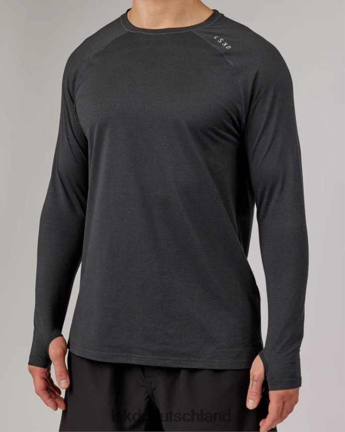 Männer LSKD perform vapourflx ls tee – schwarz meliert Bekleidung VD2NLV932