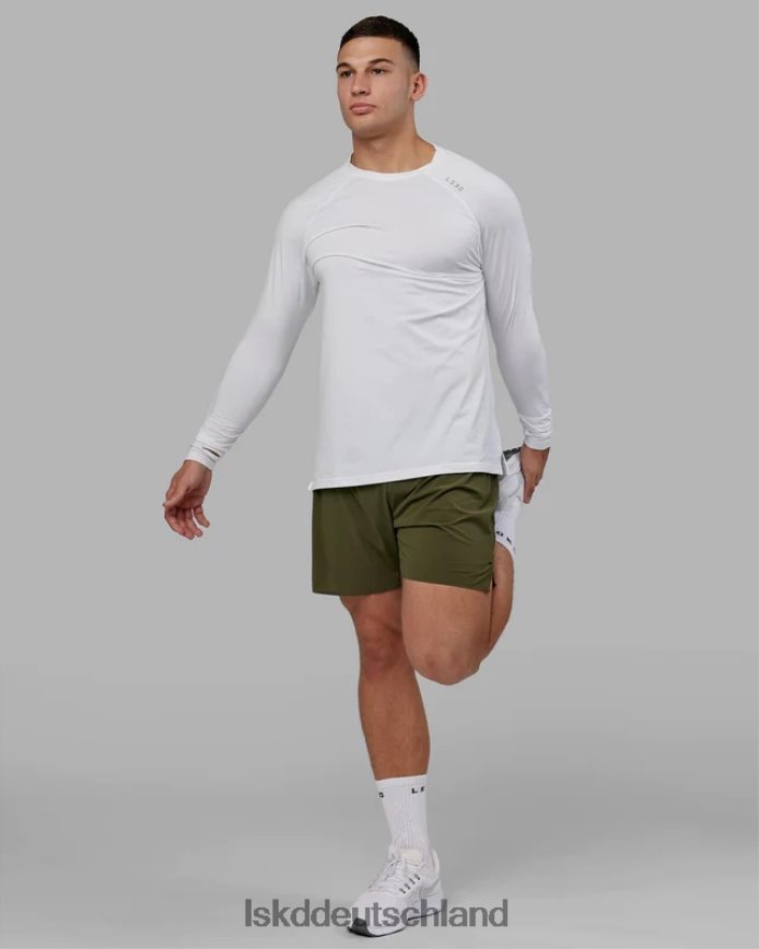 Männer LSKD perform vapourflx ls tee – weiß meliert Bekleidung VD2NLV947